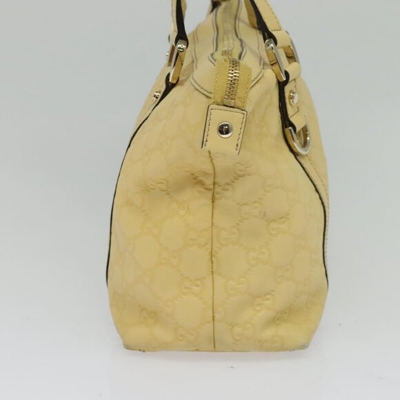 GUCCI GG Canvas Guccissima Abbey Tote Bag Leather Yellow Gold - Picture 5 of 15